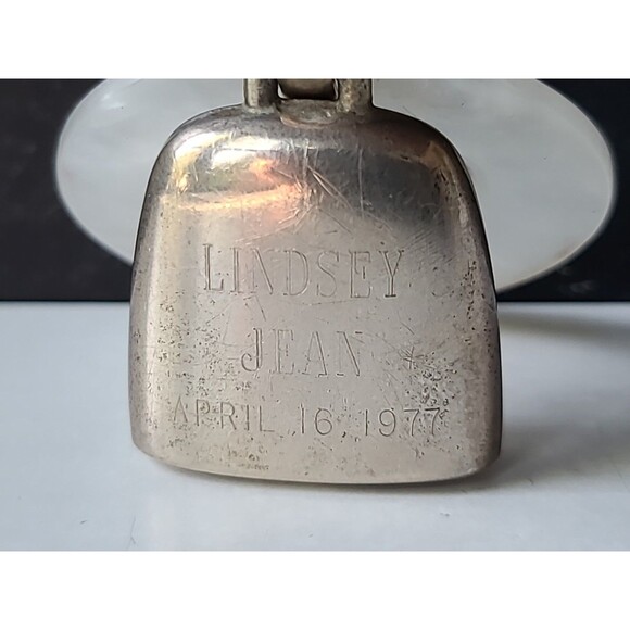 Vintage WEB Sterling Personalized Bell Lucite Ring Baby Teething Rattle - Picture 8 of 10